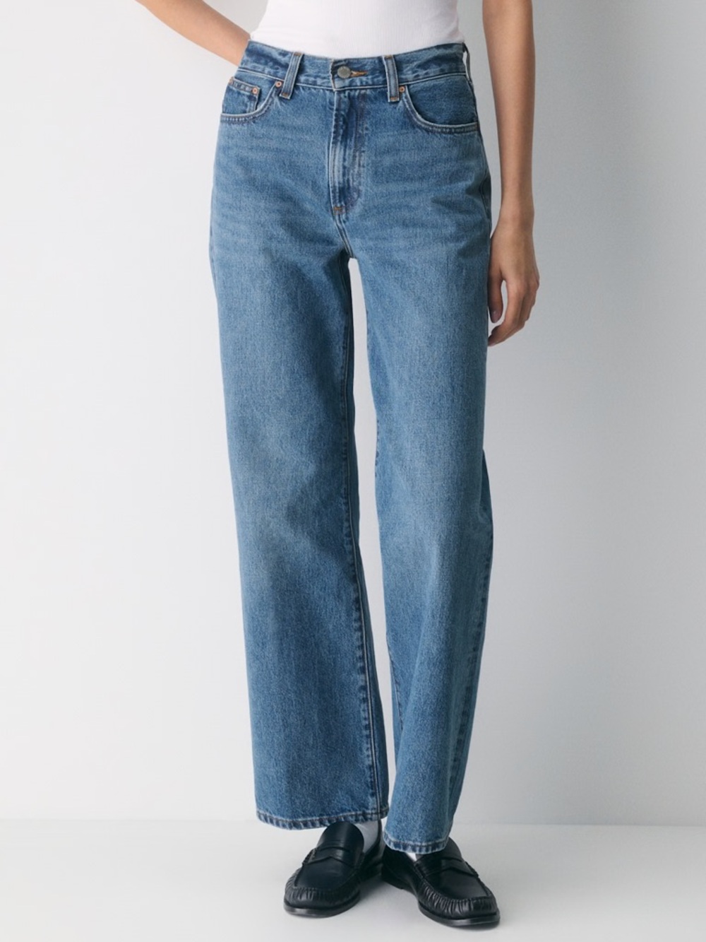 Denim Forum The Farrah Hi-Rise Wide Jean